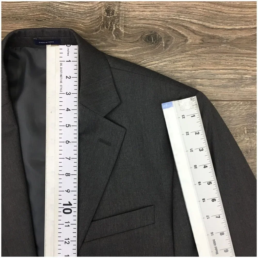 STAFFORD Mens Blazer Sport Coat Casual Jacket Size 44R Classic Gray Wool‎ Suit